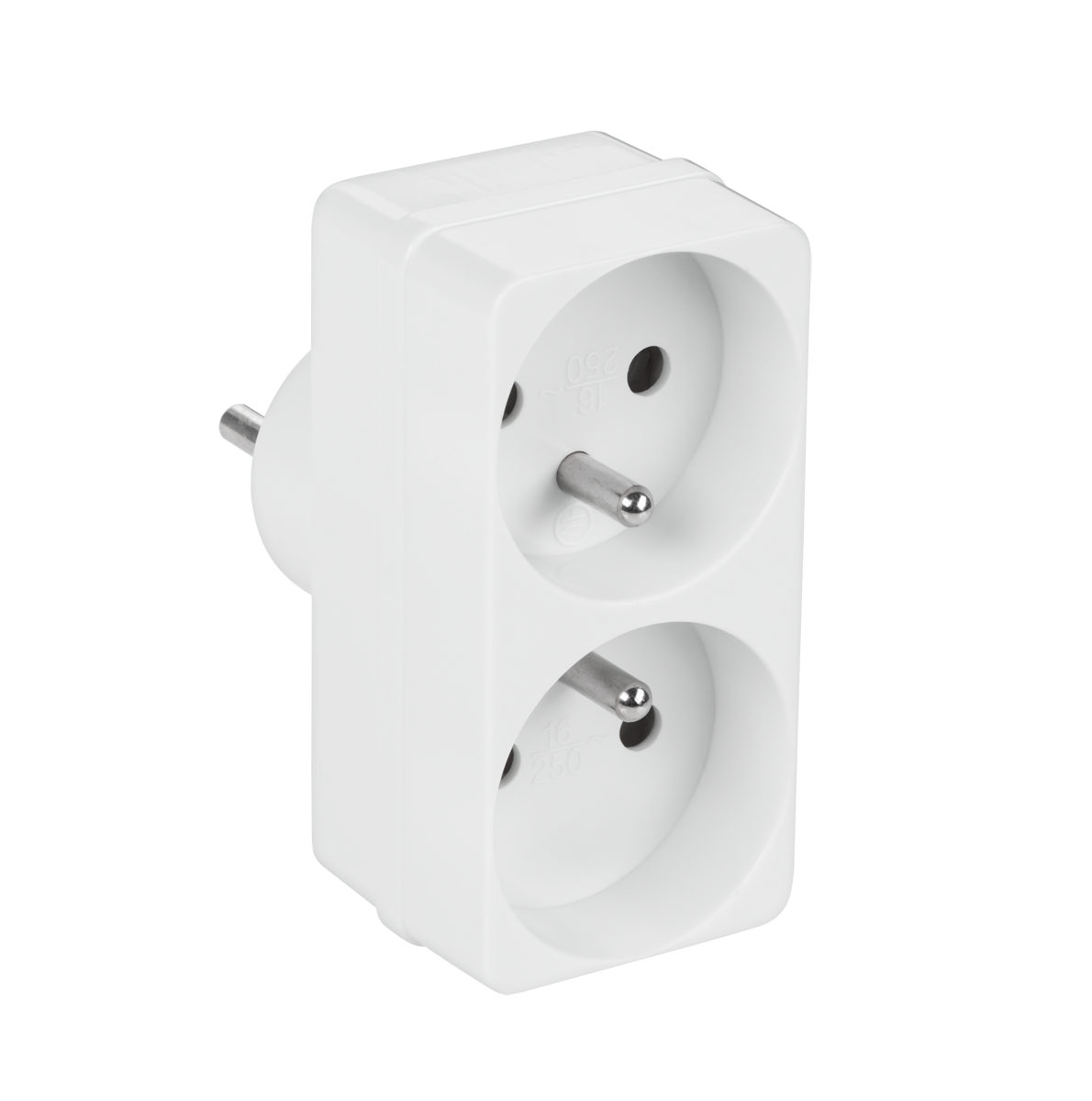 LEC-URZ3057--Rozgałęziacz sieciowy na 2 gniazdka230 - 240 V AC, 50Hz, 10A (max), 2,4KWat (max)Do użytku wewnętrznego