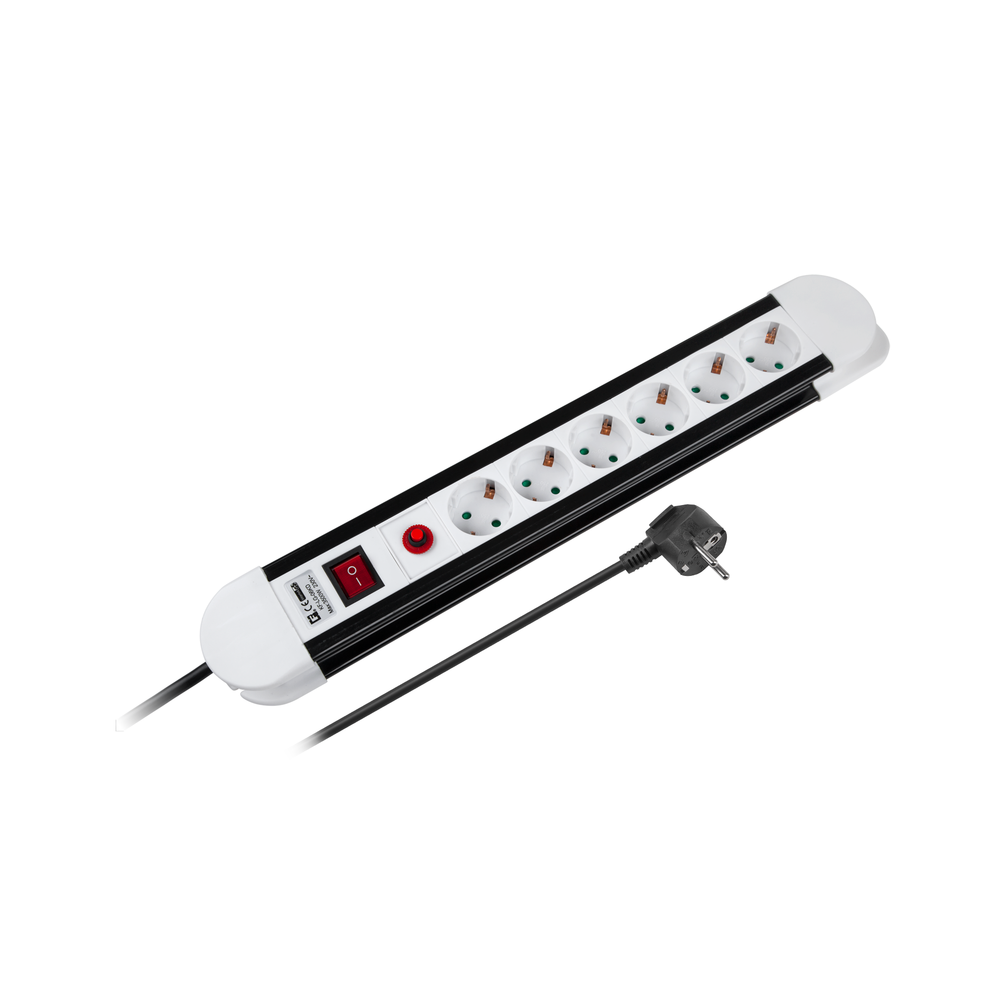 LEC-URZ3069-3B--Listwa zasilająca typu niemieckiego RebelListwa sieciowa Rebel to doskonałe rozwiązanie do zastosowania np. w gospodarstwie domowym lub biurze. Sześć gniazd typu niemieckiego o maksymalnym obciążeniu 3500 W gwarantuje swobodne podłączenie niezbędnych