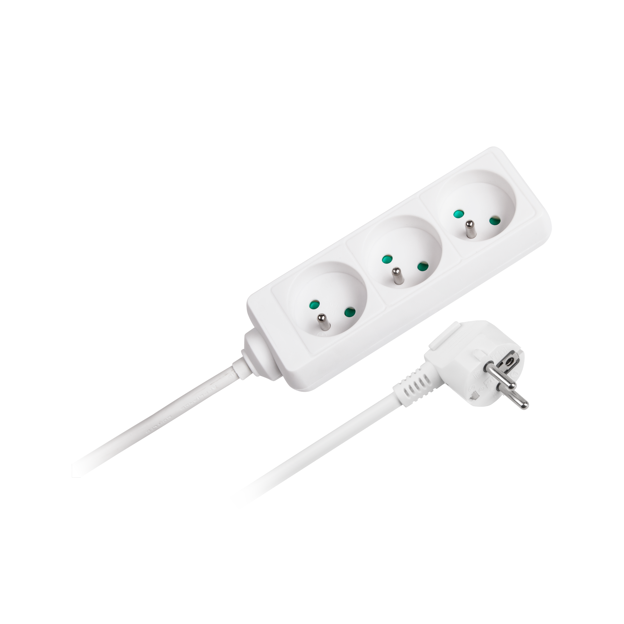 LEC-URZ3196-1,5--Przedłużacz sieciowy KEMOTTyp: polski (3 gniazda)Długość: 1.5mKolor: białySpecyfikacja:- Napięcie: 230-240 V AC 50Hz- Prąd max.: 10A- Obciążenie max.: 2300W- Przekrój żyły: 3x1.0 mm2Do użytku wewnętrznego