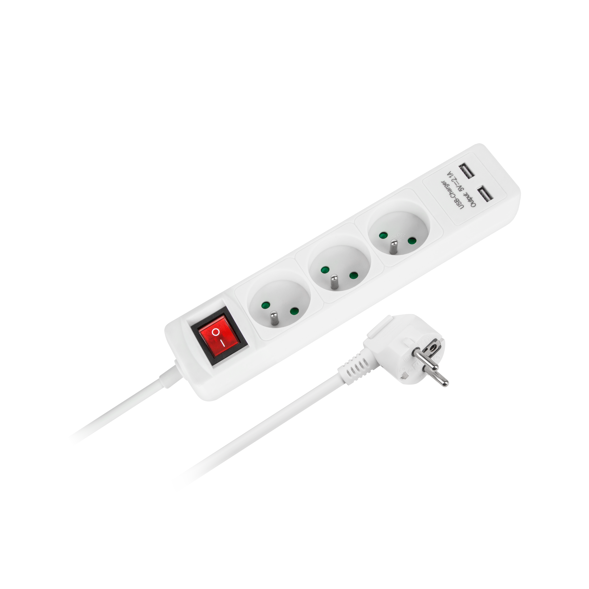 LEC-URZ3202-1,5--Przedłużacz sieciowy KEMOT z wyłącznikiemTyp: polski, 3 gniazda + 2 gniazda USB (2,1A)Przewód:- długośc 1,5m- przekrój: 3G 1.0 mm- kolor białyNapięcie: 230-240 V AC 50HzPrąd max.: 10AObciążenie max.: 2300WDo użytku wewnętrznego