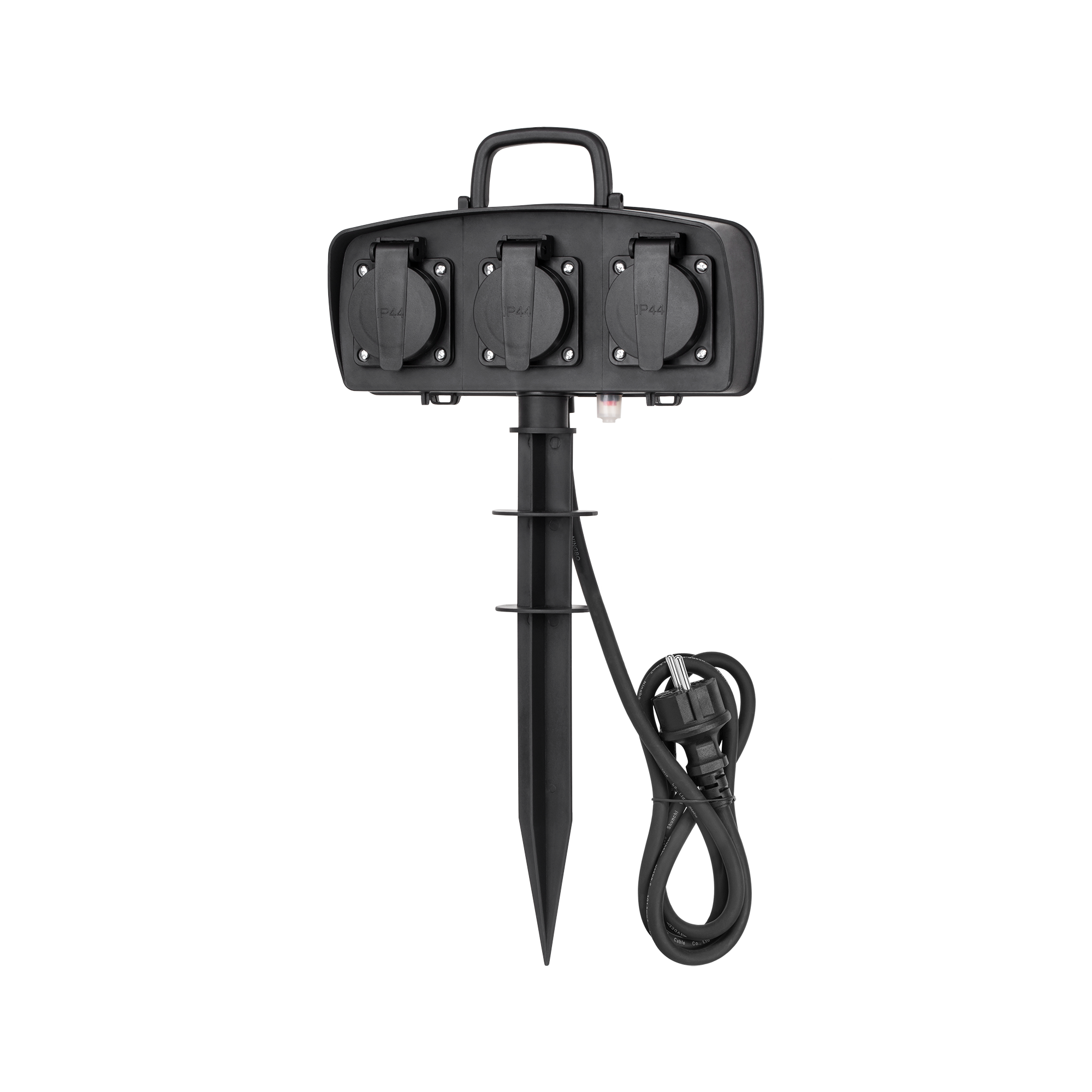 LEC-URZ3259--Ilość gniazd:3Napięcie: 230-250 VPrąd maksymalny: 16 A Obciążenie maksymalne: 3680 WPrzewód: 1,5 m (1,5 mm2)Zastosowanie: Do użytku zewnętrznego (IP44)Wymiary (wys. x szer.): 41 x 23,5 cm