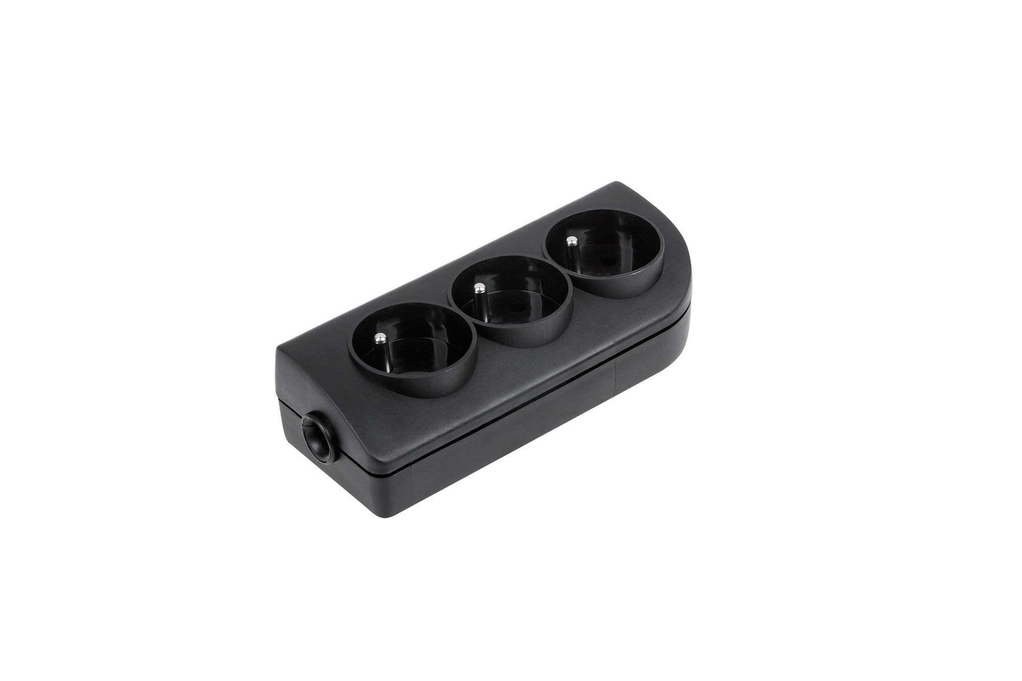 LEC-URZ3273--Gniazdo przedłużacza x 3 z uziemieniem czarne GN-30-2