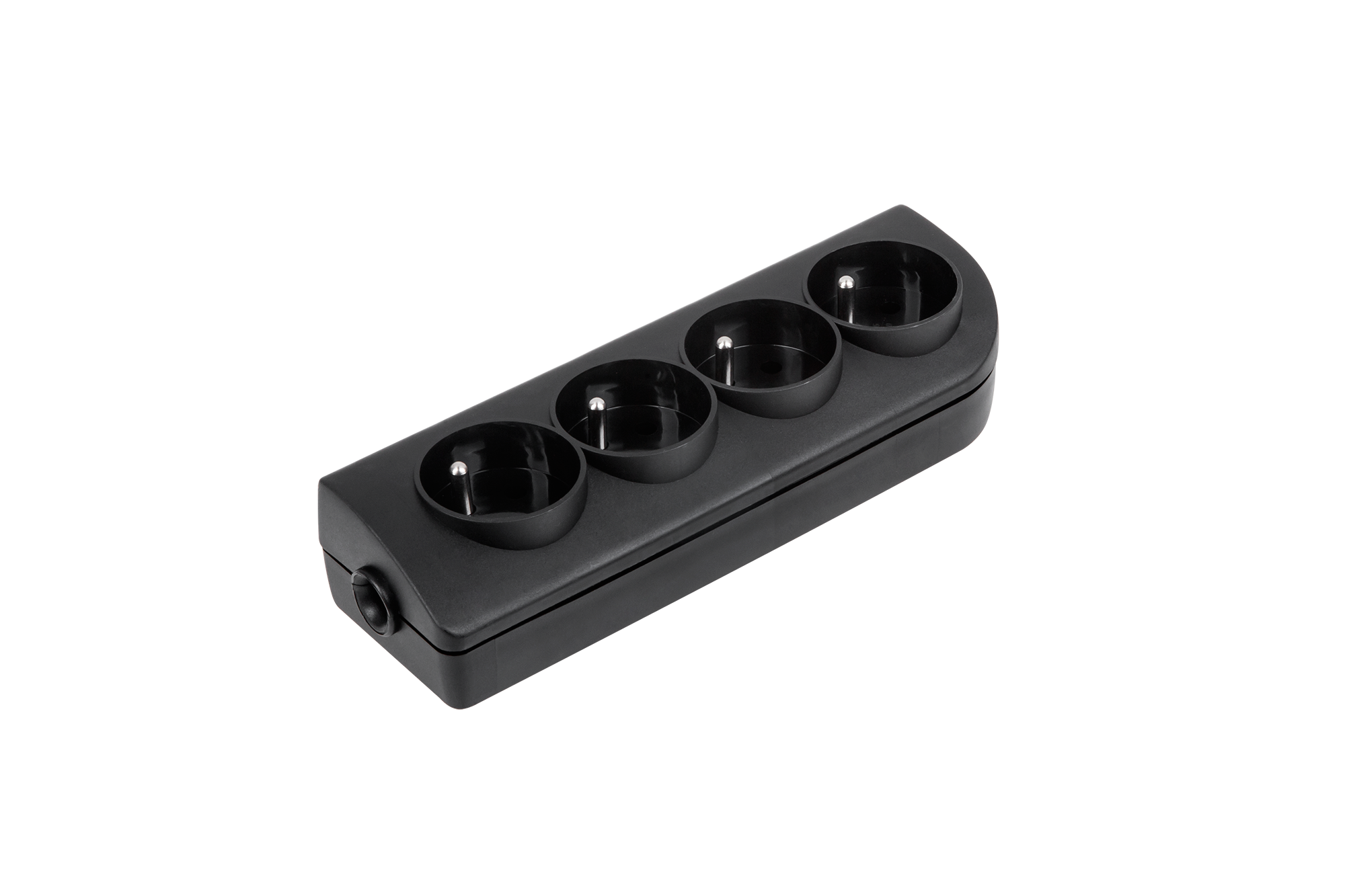 LEC-URZ3274--Gniazdo przedłużacza x 4 z uziemieniem czarne GN-40-2