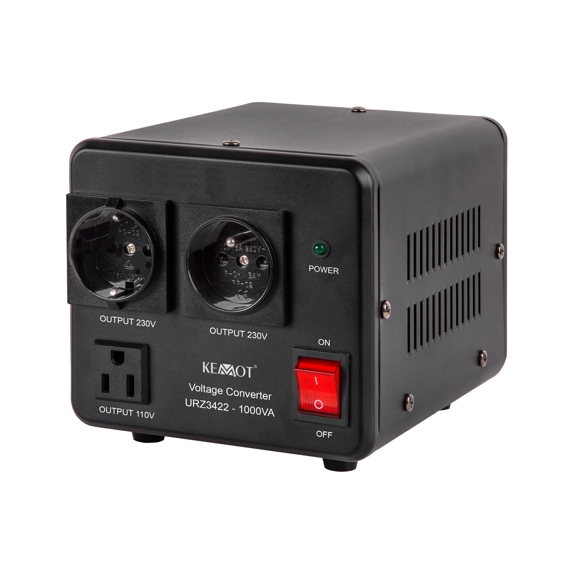 LEC-URZ3422--Dwukierunkowy konwerter napięcia o mocy znamionowej 800 W to urządzenie, kt&amp;oacute;rego zadaniem jest obniżanie napięcia zmiennego AC-230V do napięcia zmiennego AC-115V lub podwyższanie napięcia zmiennego AC-115V do napięcia zmiennego AC-230V