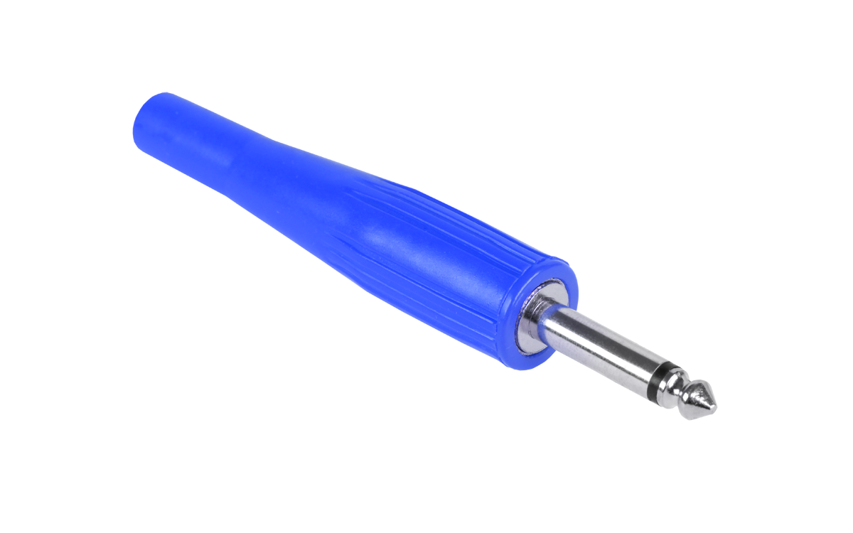 LEC-WTY0030C--Wtyk Jack 6,3 mono gum.niebieski