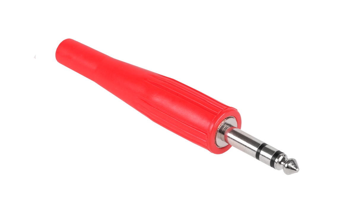 LEC-WTY0031-B--Wtyk jack 6.3mm stereo, gumowa obudowaMin. zamówienie: 10szt.