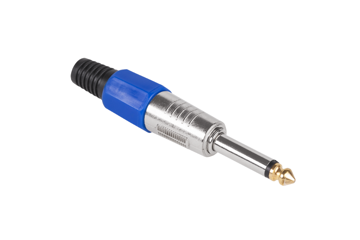LEC-WTY0032C--Wtyk Jack 6,3 mono HQ niebieski