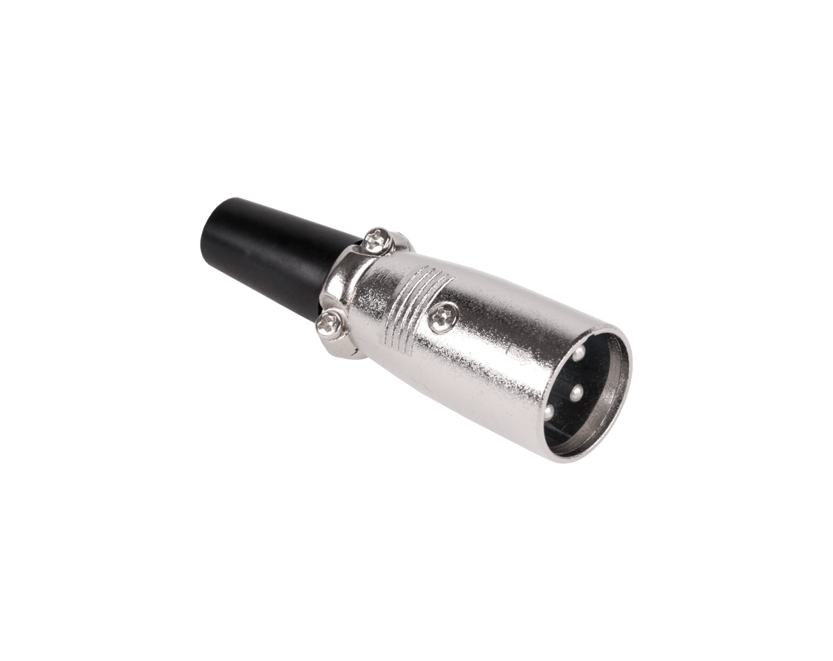 LEC-WTY0043--Wtyk mikrofonowy XLR 3-pin, męski, na kabel, chromowanyMin. zamówienie: 10szt.