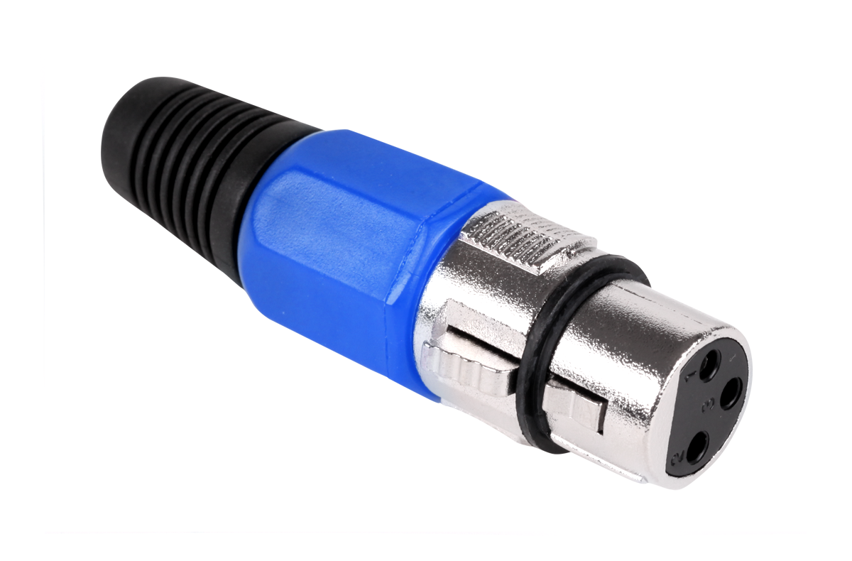 LEC-WTY0055C--Wtyk mikrofonowy żeński niebieski