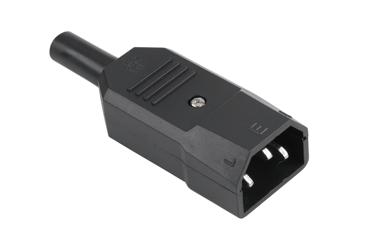 LEC-WTY0120--Wtyk AC na kabel komputerowy, 3-pinowyMin. zamówienie: 10szt.