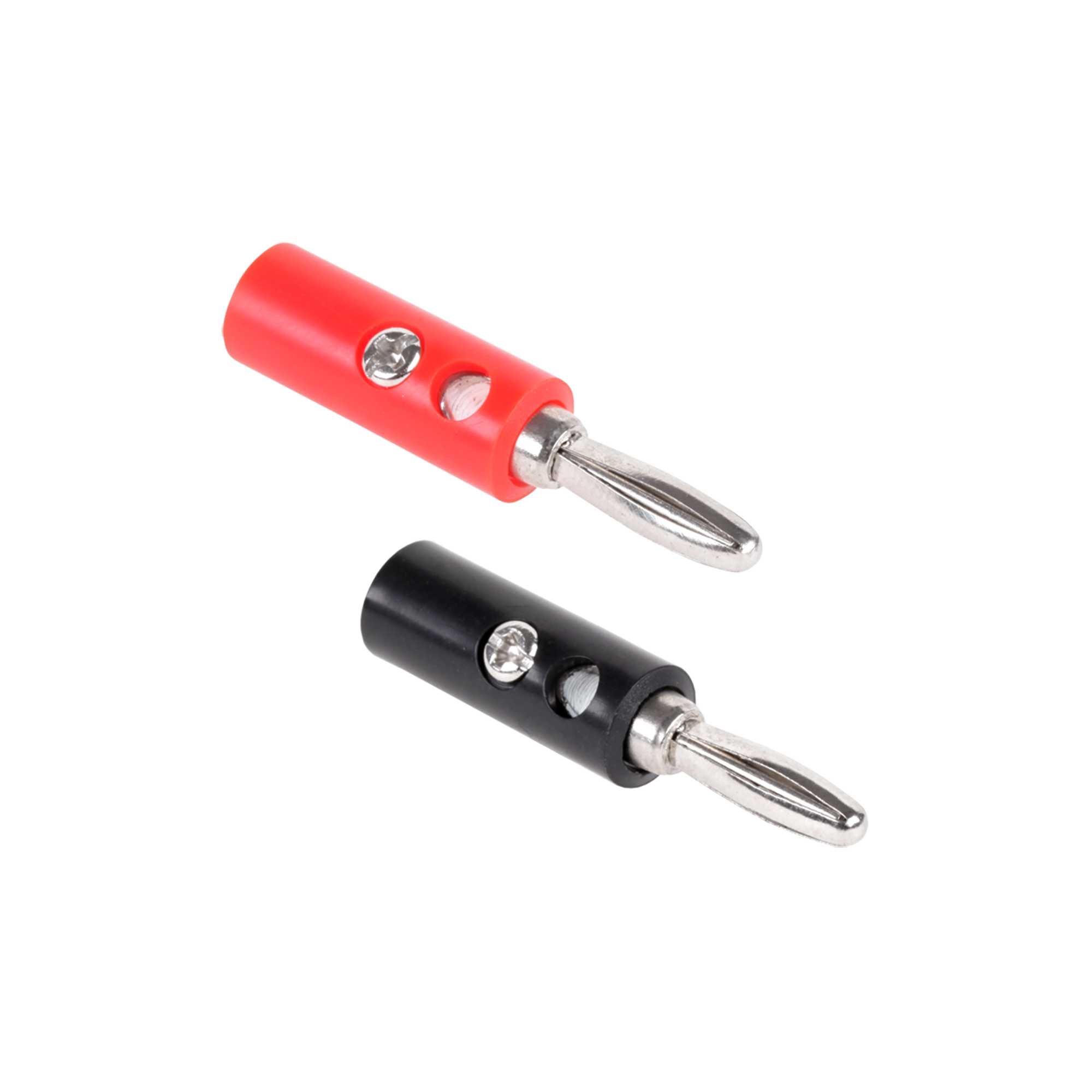 LEC-WTY0200N.1--Wtyk bananowy plastik (czarny/czerwony) Cabletech