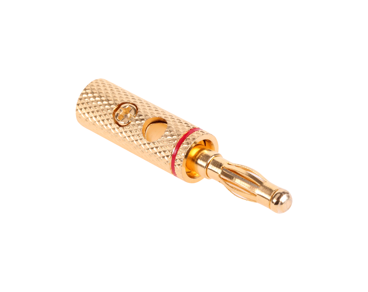 LEC-WTY0203--Wtyk banankowy metal, pozłacany, skręcany