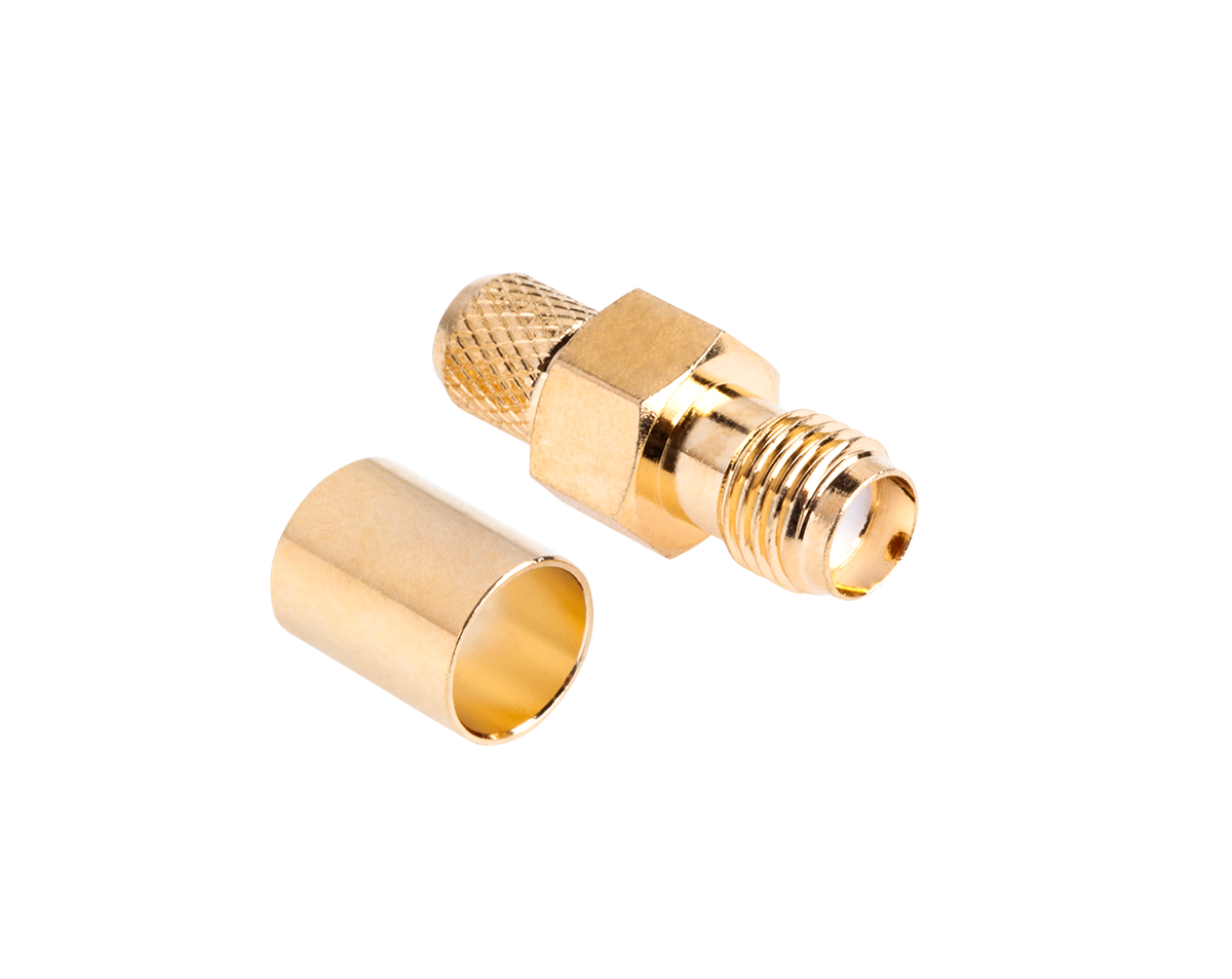 LEC-WTY0598Z--Wtyk SMA H155 żeński zacisk. złoty