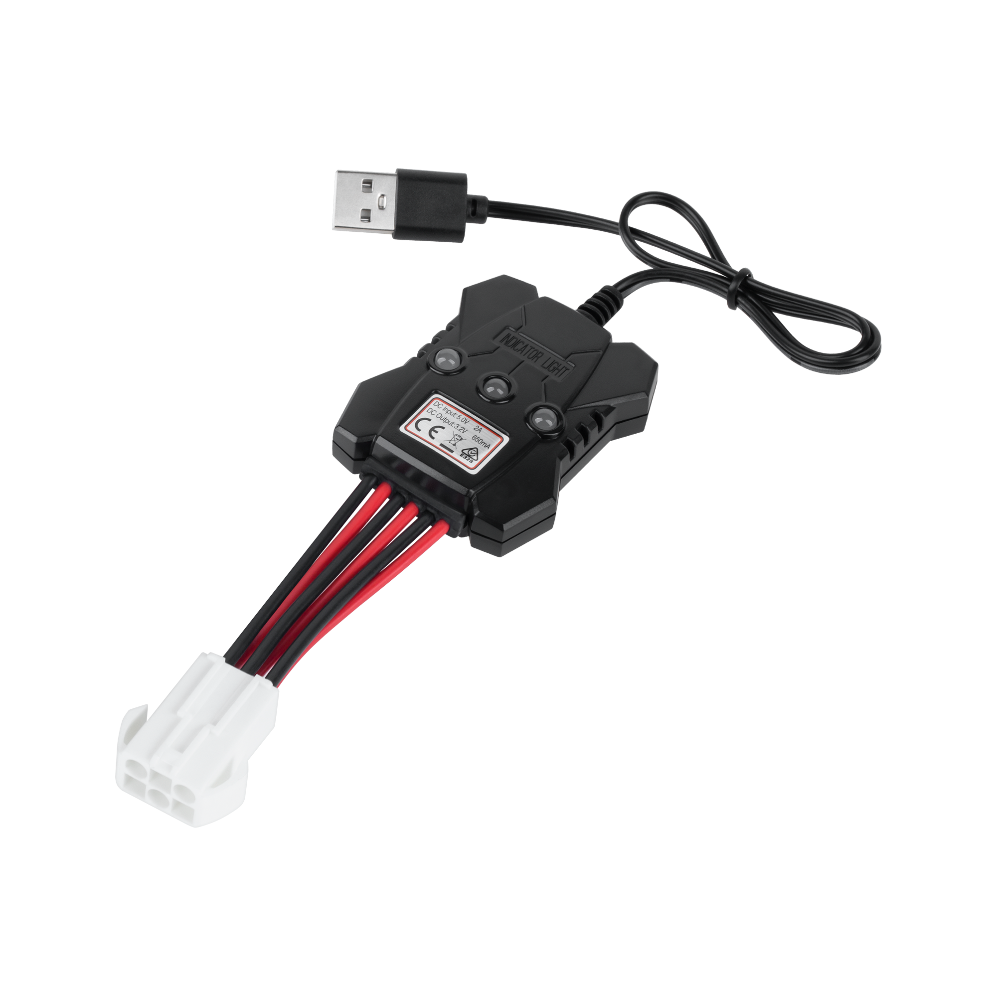 LEC-ZAB15-DJ03--Przeznaczenie: samochód zdalnie sterowany Rebel RevoltNapięcie wejściowe: 220-240 V / 50-60 HzNapięcie wyjściowe: 3,2 VPrąd wyjściowy: 1000 mA