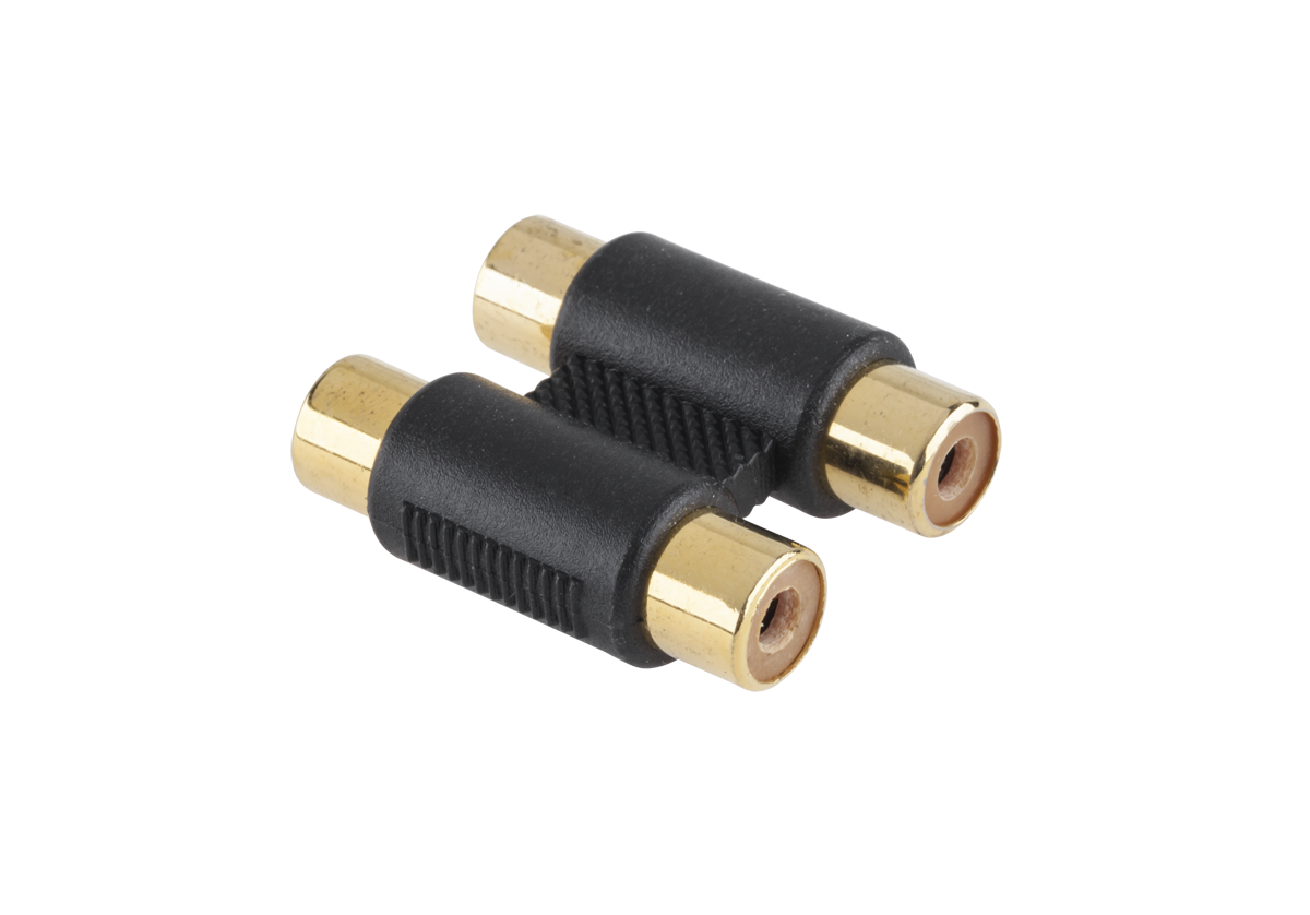 LEC-ZLA0317Z--Złącze RCA-RCA/x2/złote