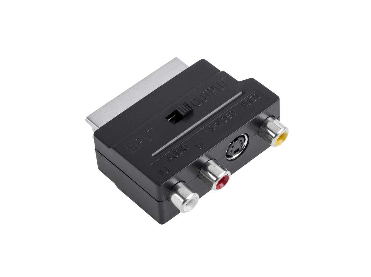 LEC-ZLA0352--Złącze wtyk Euro - 3x RCA, SVHS, in-outMin. zamówienie: 10szt.