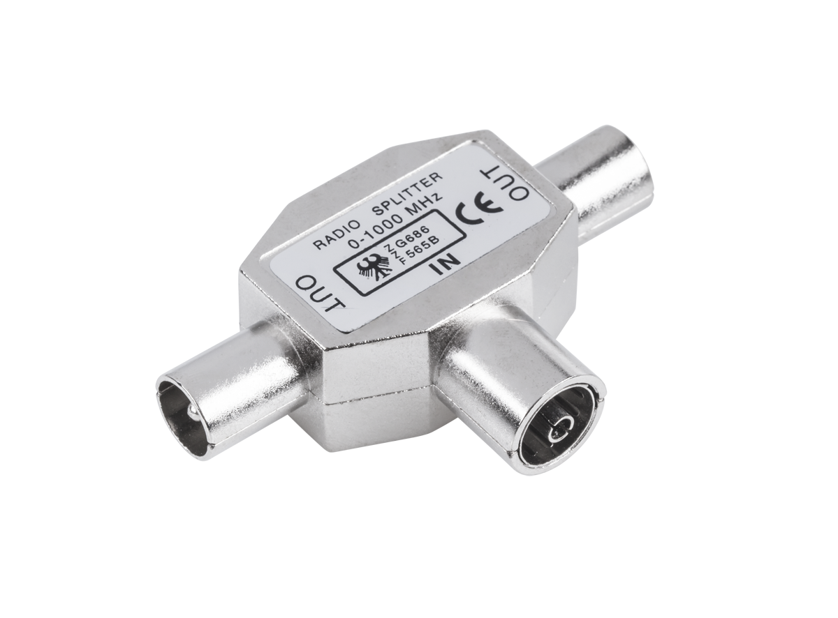 LEC-ZLA0363--Rozdzielacz sygnału typu splitterPasmo: 5 - 1000 MHzGniazdo TV - 2x wtyk TV, metalMin. zamówienie: 25szt.