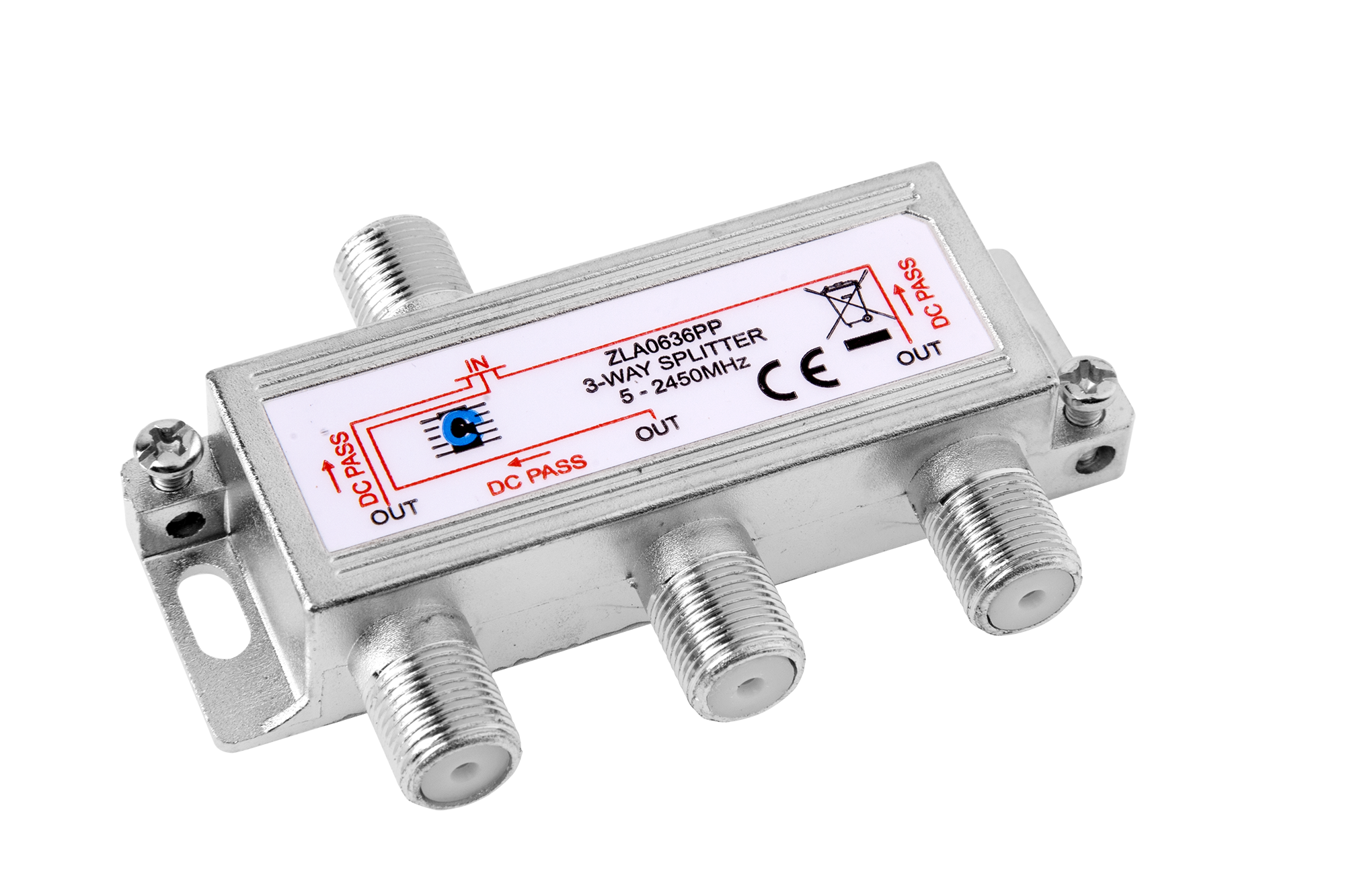LEC-ZLA0636PP--Splitter 3way 5-2450MHz power pass