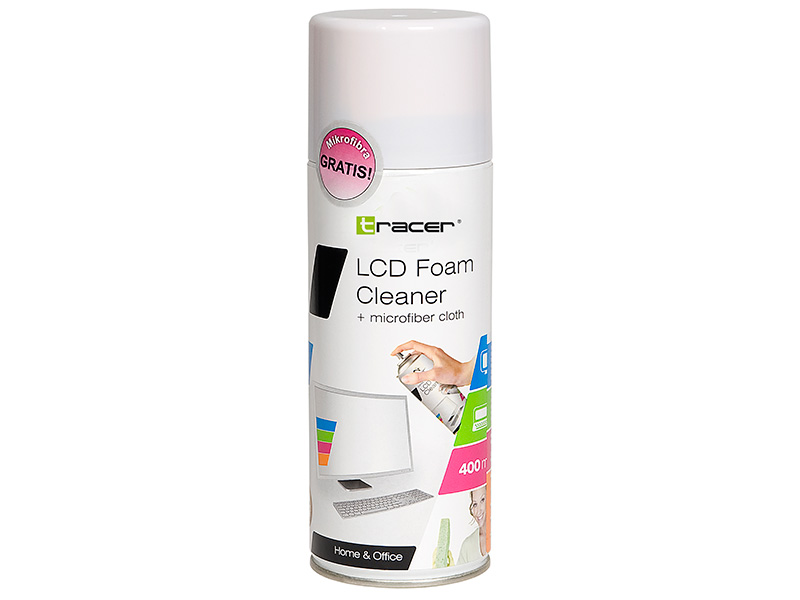 TRASRO42106--Pianka czyszcząca TRACER LCD/TFT 400 ml + microfibre