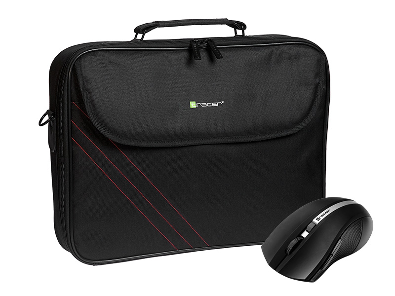 TRATOR45854--Praktyczny zestaw 2w1: torba do laptopa i bezprzewodowa mysz Tracer Blaster X. Wzmocnione ścianki boczne, dwukierunkowe suwaki i odpinany pasek na ramię - wszystko to spełni oczekiwania nawet najbardziej wymagających użytkowników.
