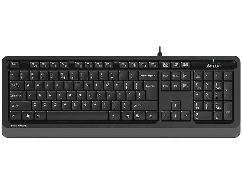 A4TKLA46449--Klawiatura przewodowa A4TECH FSTYLER FK10 GreyElegancka klawiatura przewodowa marki A4Tech z uniwersalnym złączem USB to świetna propozycja dla użytkowników szukających niezawodnego sprzętu do domu lub biura o klasycznym, schludnym designie. Klawiatu
