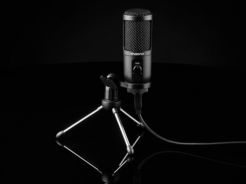 MAOMIC46837--Mikrofon pojemnościowy MAONO tripodPotrzebujesz wydajnego mikrofonu o niewielkich wymiarach? Doskonała jakość dźwięku i solidna konstrukcja również są priorytetem? W takim razie mikrofon pojemnościowy MAONO to propozycja idealna dla Ciebie! Efektowny