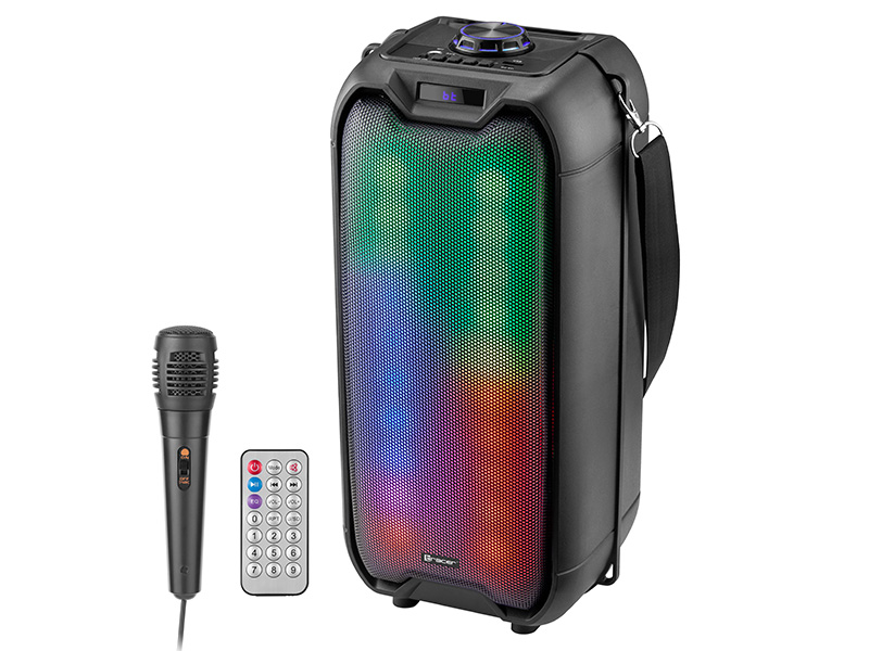 TRAGLO46925--Głośniki bezprzewodowy TRACER Tower LED z TWS i BLUETOOTHBezprzewodowy głośnik Tracer Tower z efektownym podświetleniem LED to urządzenie, które pozytywnie nastraja, gdziekolwiek się pojawi. Idealne na spontaniczną imprezę w plenerze lub niewielką do