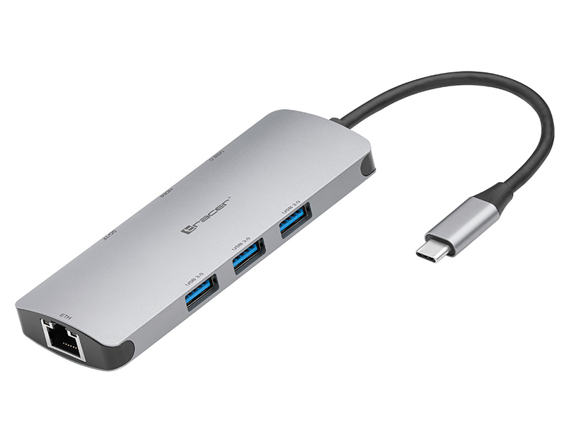 TRAPOD46998--Adapter wielofunkcyjny Tracer A-3Adapter Tracer A-3 to idealne rozwiązanie dla wszystkich, którzy potrzebują korzystać z kilku portów jednocześnie - pozwala ono poszerzyć możliwości komputerów PC i laptopów, a także wykorzystać kompatybilne smartfony
