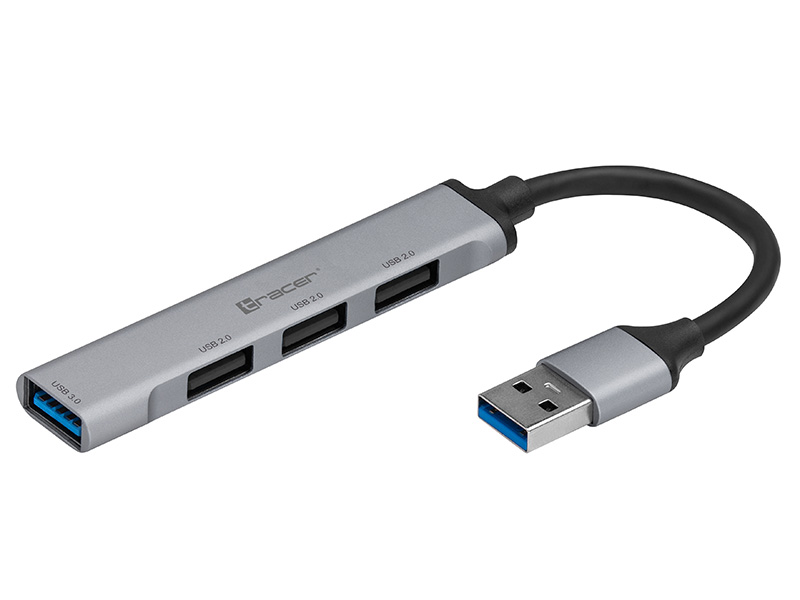 TRAPOD47000--HUB USB TRACER H41HUB USB to praktyczne urządzenie, umożliwiające zwiększenie liczby dostępnych portów USB w komputerze. Jeżeli potrzebujesz podłączyć do swojego PC więcej urządzeń bądź akcesoriów, wybierz HUB TRACER, aby cieszyć się szybkim i stabil