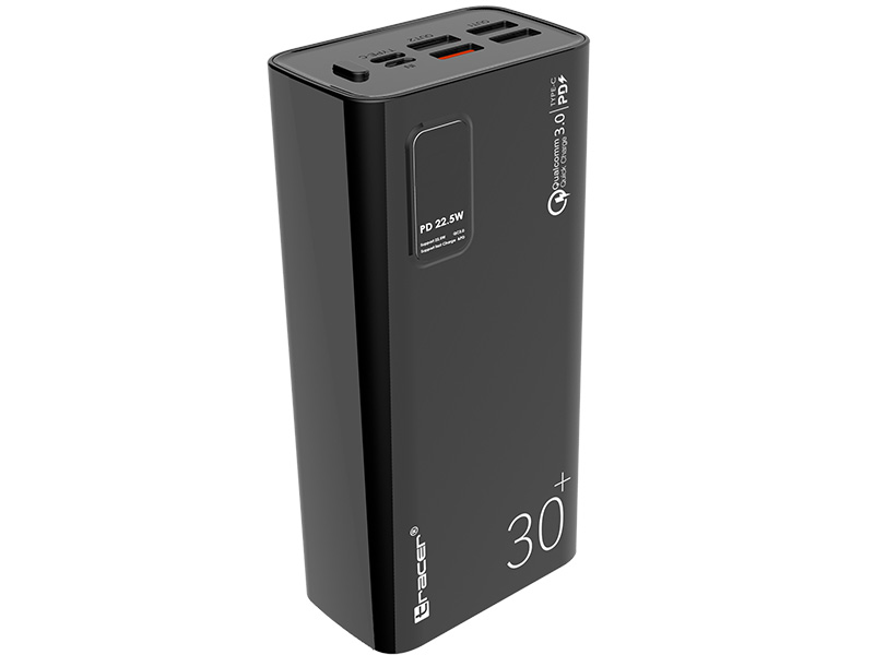 TRABAT47062--Potężna moc drzemiąca w Powerbanku MODI 30000 mAh. Funkcją szybkiego ładowania Qualcomm 3.0 oraz PD Power Delivery.Kompaktowy powerbank o pojemności 30000 mAh zapewnia stały zapas energii. Już nie musisz obawiać się, że w podróży zabraknie Ci baterii