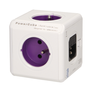 1820/FRRW4P--Rozgałęźnik modułowy + 4 wtyczki podróżne (US, EU, UK, AU).