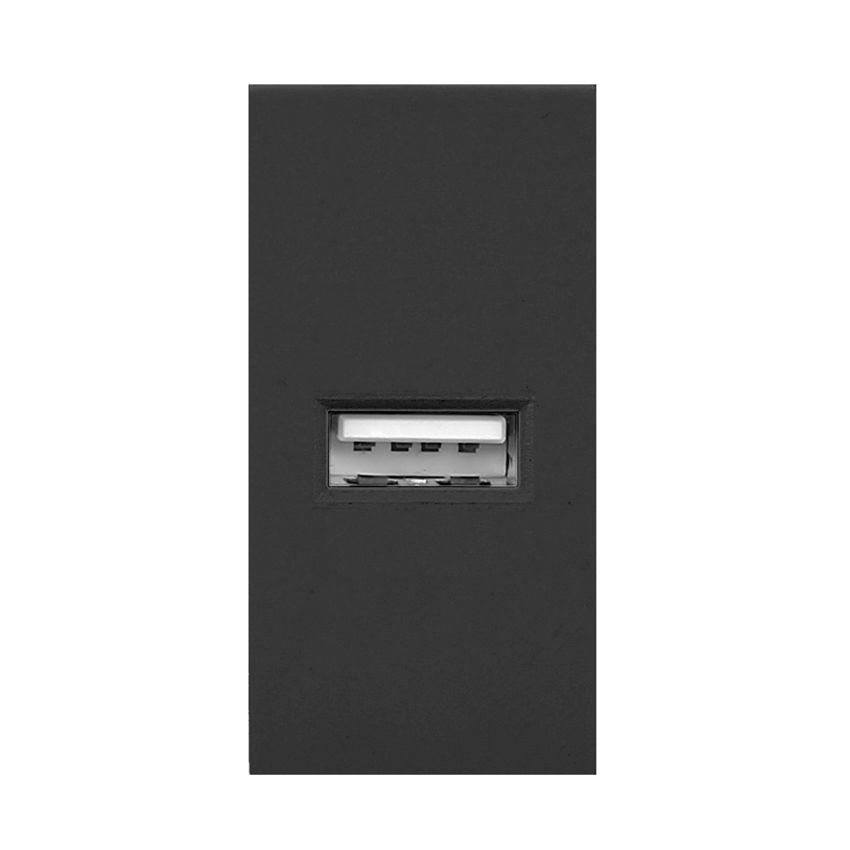 OR-GM-9010/B/USB--Port modułowy do wbudowania w kasetę meblową OR-GM-9010, który stanowi jej wymienny element. Idealnie komponuje się z pozostałymi elementami serii NOEN.