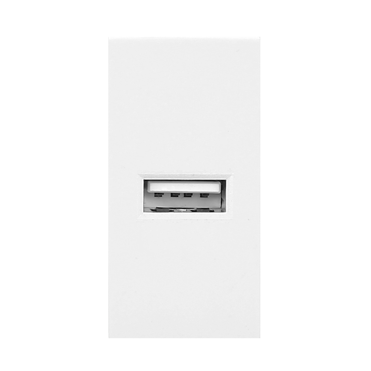 OR-GM-9010/W/USB--Port modułowy do wbudowania w kasetę meblową OR-GM-9010, który stanowi jej wymienny element. Idealnie komponuje się z pozostałymi elementami serii NOEN.