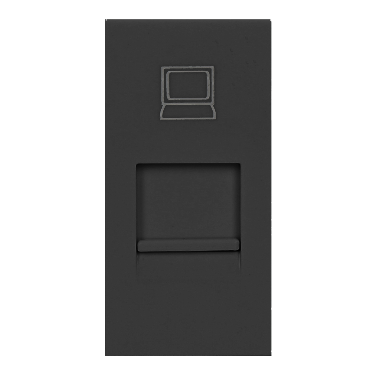 OR-GM-9010/B/RJ45--Gniazdo modułowe do wbudowania w kasetę meblową OR-GM-9010, które stanowi jej wymienny element. Idealnie komponuje się z pozostałymi elementami serii NOEN.