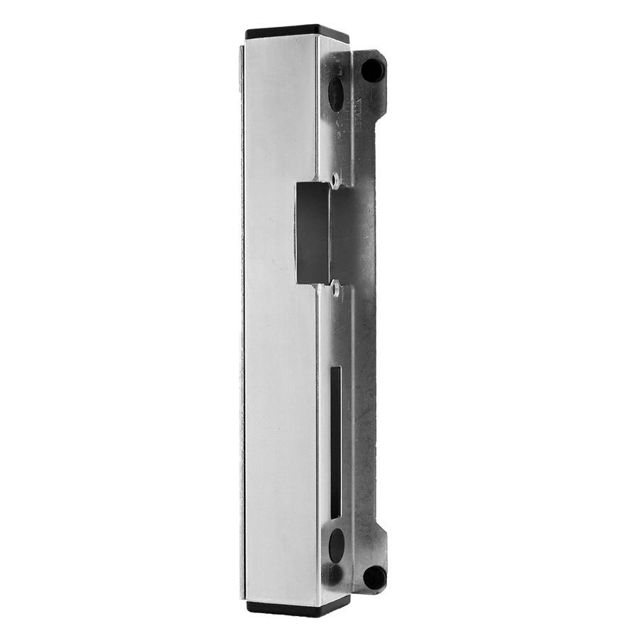 KE-1--Kaseta dla elektrozaczepu wykonana z profilu 40x40mm ocynkowana. Służy jako obudowa oraz odbój do bramki. Może być montowana na słupki murowane np. z cegły klinkierowej jak i na słupki metalowe. Dzięki dwudzielnej konstrukcji jest uniwersalna dla bra