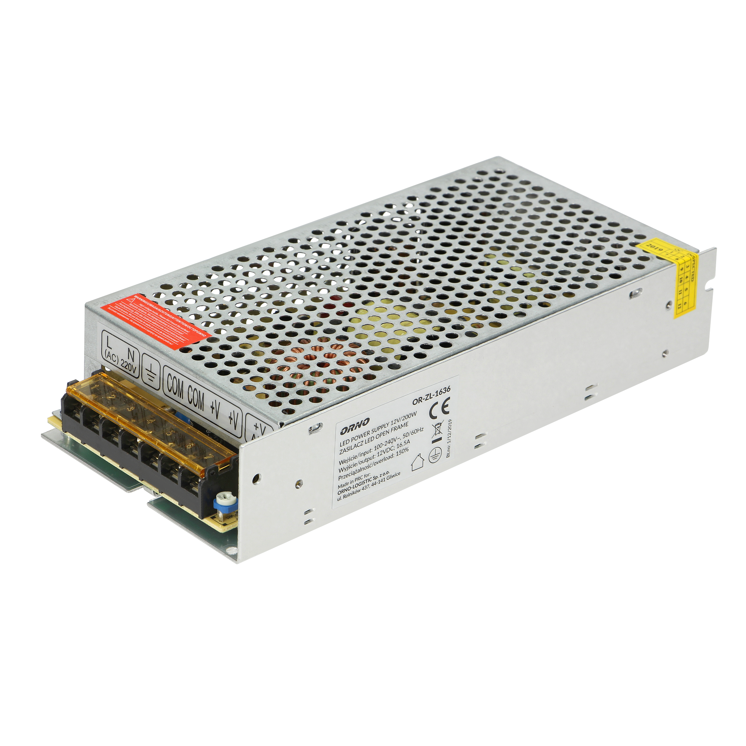 OR-ZL-1634--Małogabarytowy zasilacz modułowy typu open frame 120W, przeznaczony jest do zastosowań uniwersalnych. Posiada zabezpieczenie przeciwprzeciążeniowe, przeciwzwarciowe oraz regulację napięcia wyjściowego.