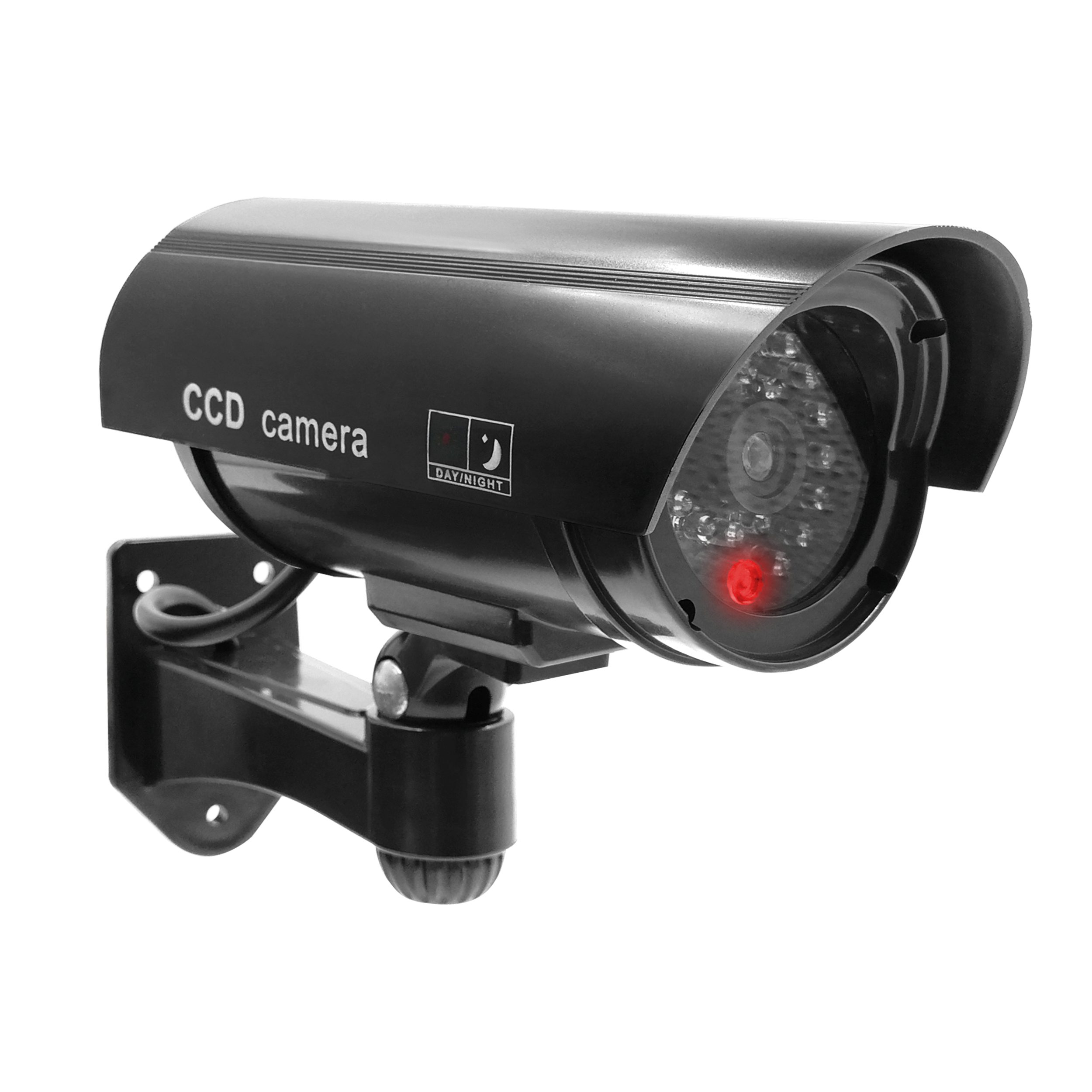 OR-AK-1208/B--Urządzenie o realistycznym wyglądzie kamery monitorującej z migającą diodą LED, zasilaną bateriami. Urządzenie daje wrażenie ciągłego monitoringu. Atrapa przeznaczona do montażu wewnętrznego i zewnętrznego.