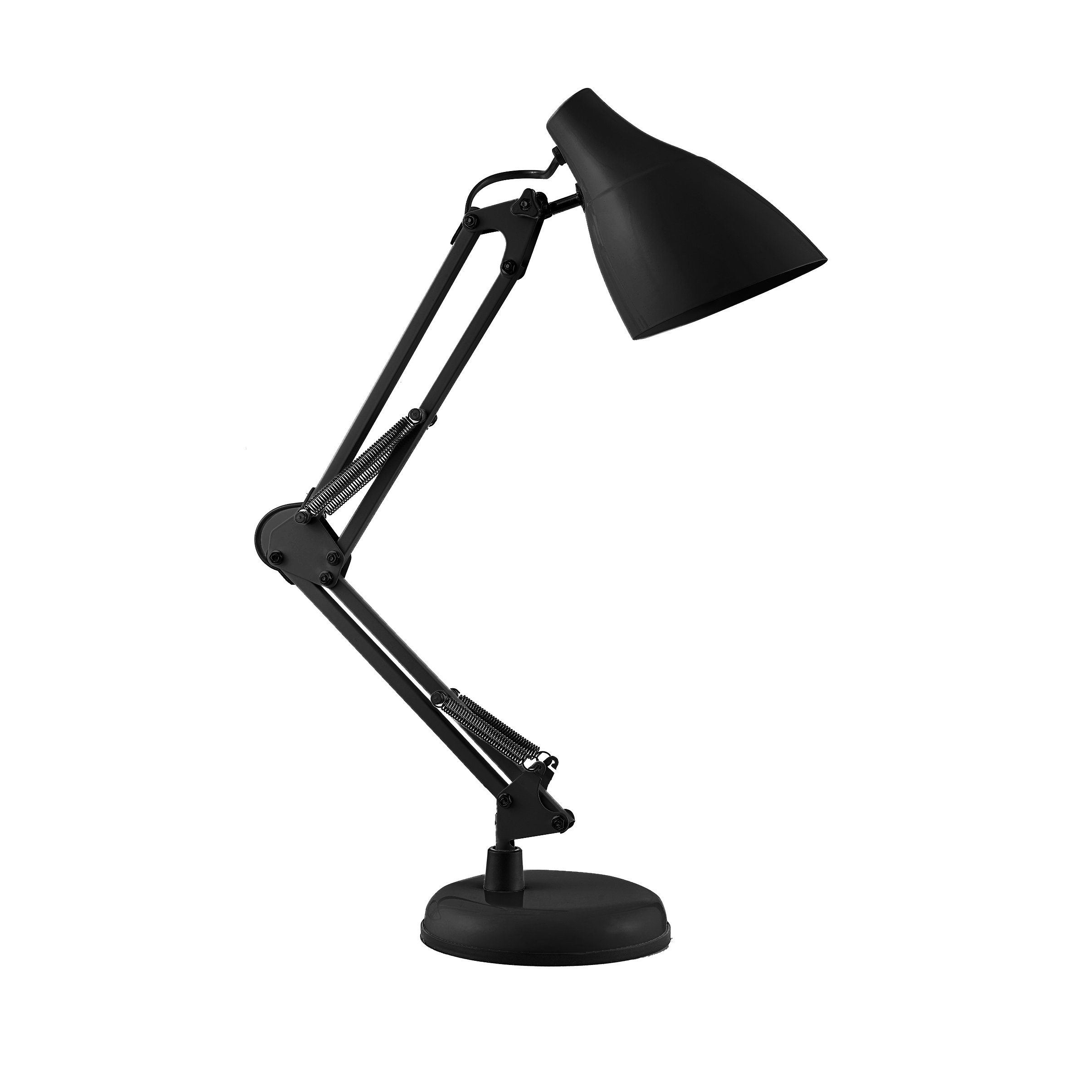 DL-1/B--Lampa biurkowa DIAN to połączenia klasycznego designu i funkcjonalności. Oprawa lampy wykonana jest z metalu, dostępnego w kolorach: czarnym, białym lub czerwonym. Źródło światła o mocy 60W zapewnia doskonałe oświetlenie miejsca pracy, a ruchome rami