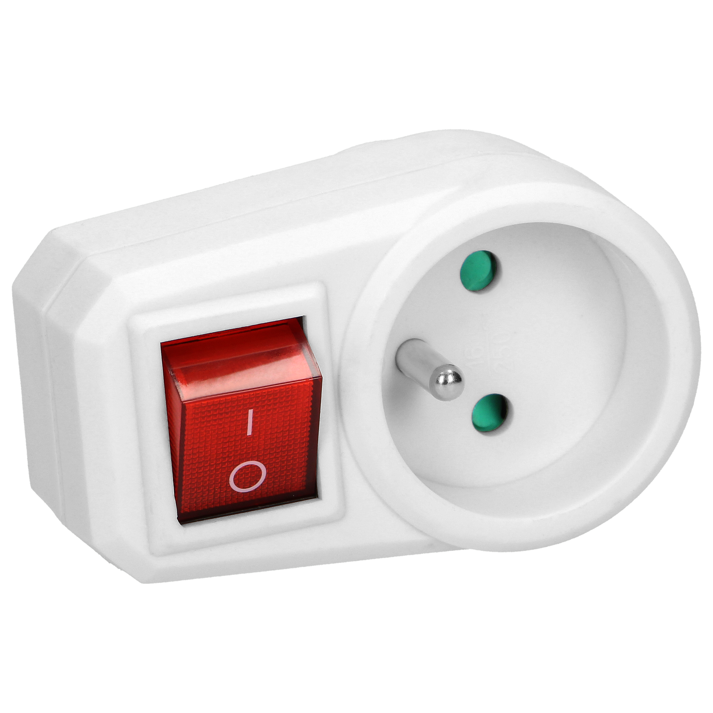 OR-AE-13188--Pojedynczy adapter z okrągłym gniazdem i wyłącznikiem głównym.