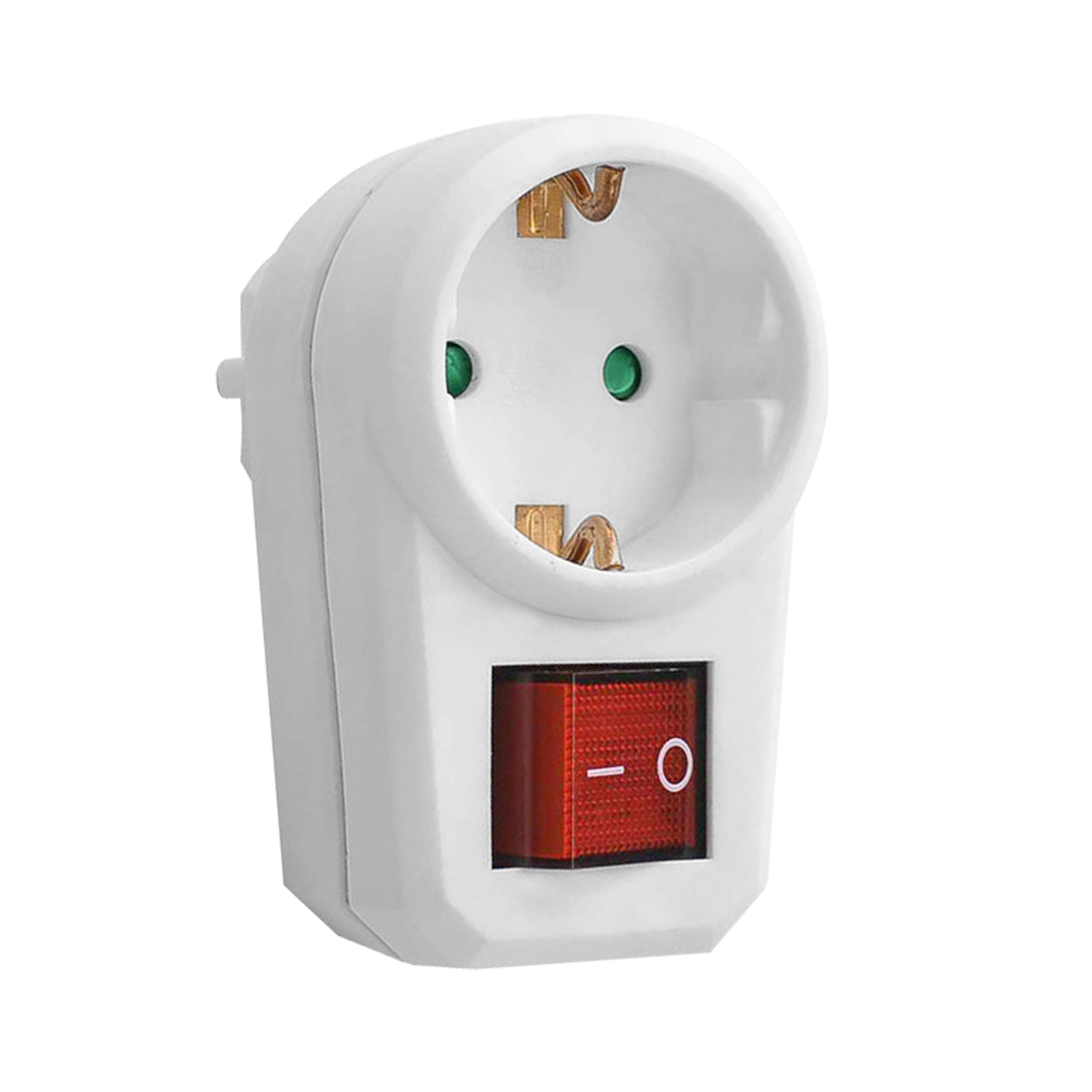 OR-AE-13188(GS)--Pojedynczy adapter z gniazdem typu F (Schuko) i wyłącznikiem głównym.