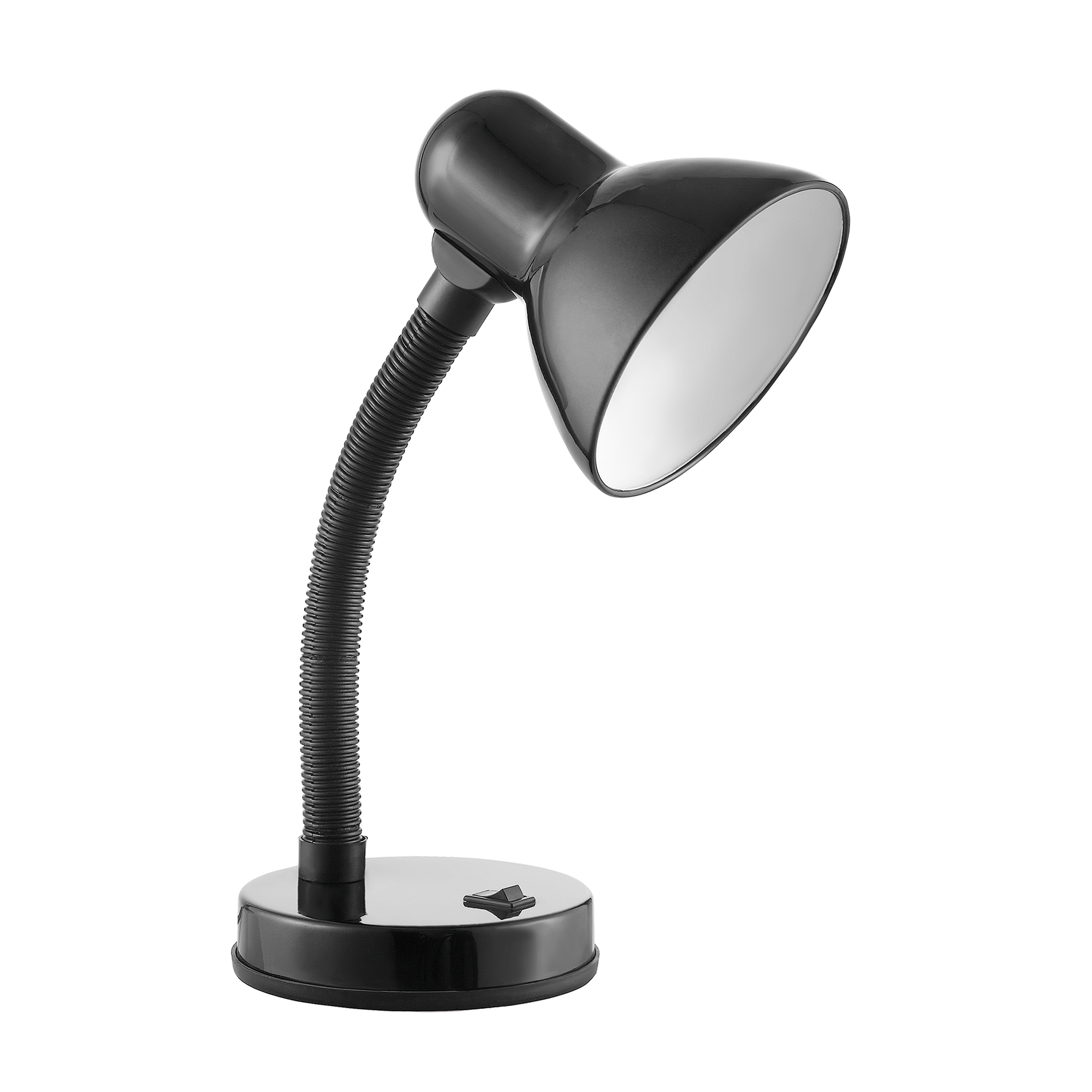 DL-4/B--Praktyczna lampa biurkowa, dostępna w kolorze czarnym, białym lub czerwonym. Klasyczna budowa lampy gwarantuje, że będzie się ona dobrze prezentowała zarówno w biurze, jak i pokoju ucznia czy studenta. Klosz lampy jest stalowy. Kierunek padania świat