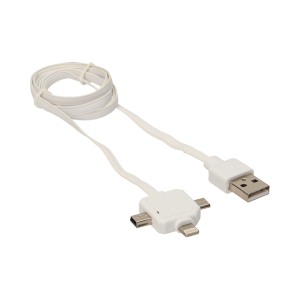 9002/UC80CN--Uniwersalny kabel do ładowania oraz przesyłania danych. Kompatybilny z Apple Lighting, Micro USB oraz Mini USB.
