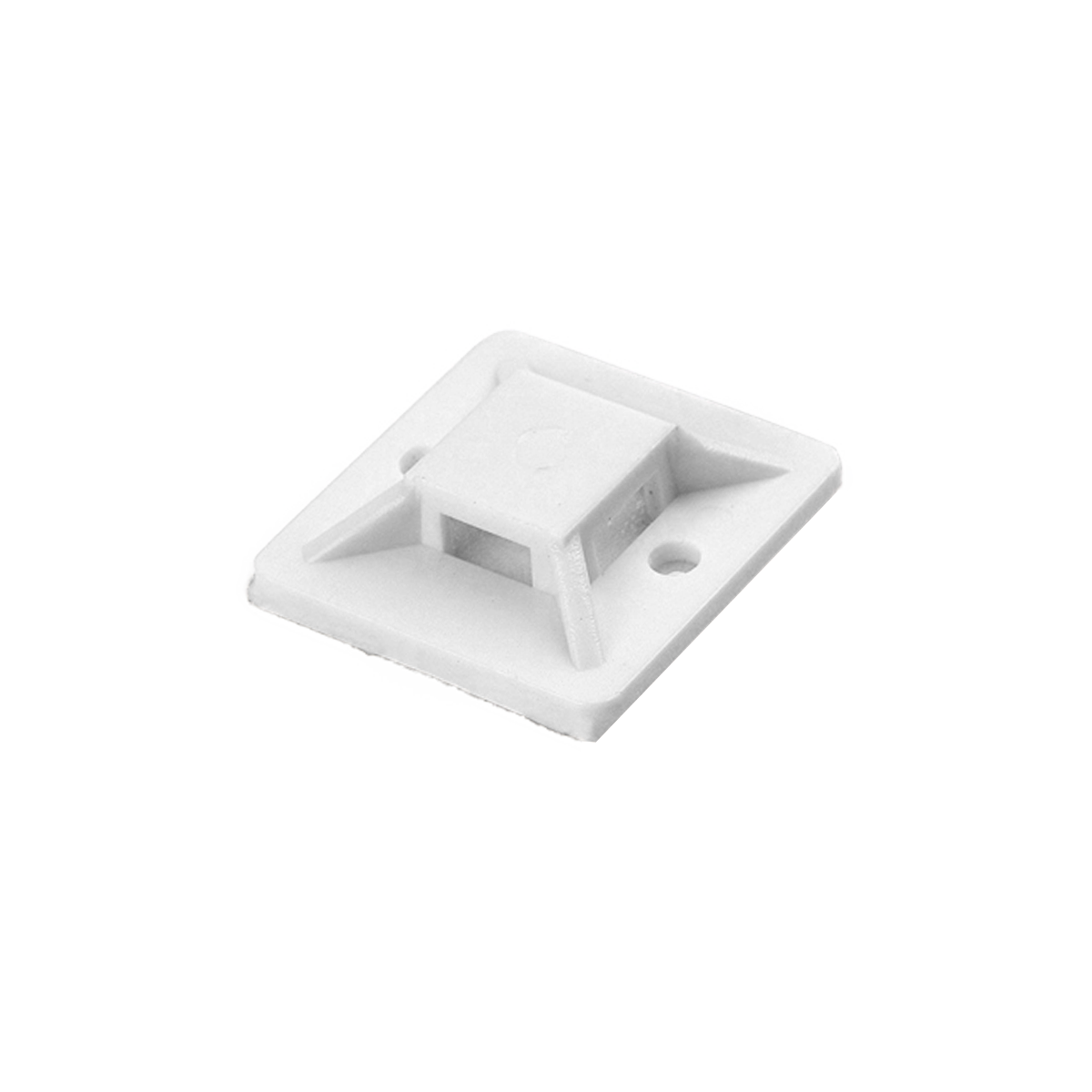 OR-AE-13202/50--Samoprzylepny uchwyt ułatwiający mocowanie opasek kablowych i zarządzanie okablowaniem w domu lub biurze. Kolor biały. Wymiary 30x30.