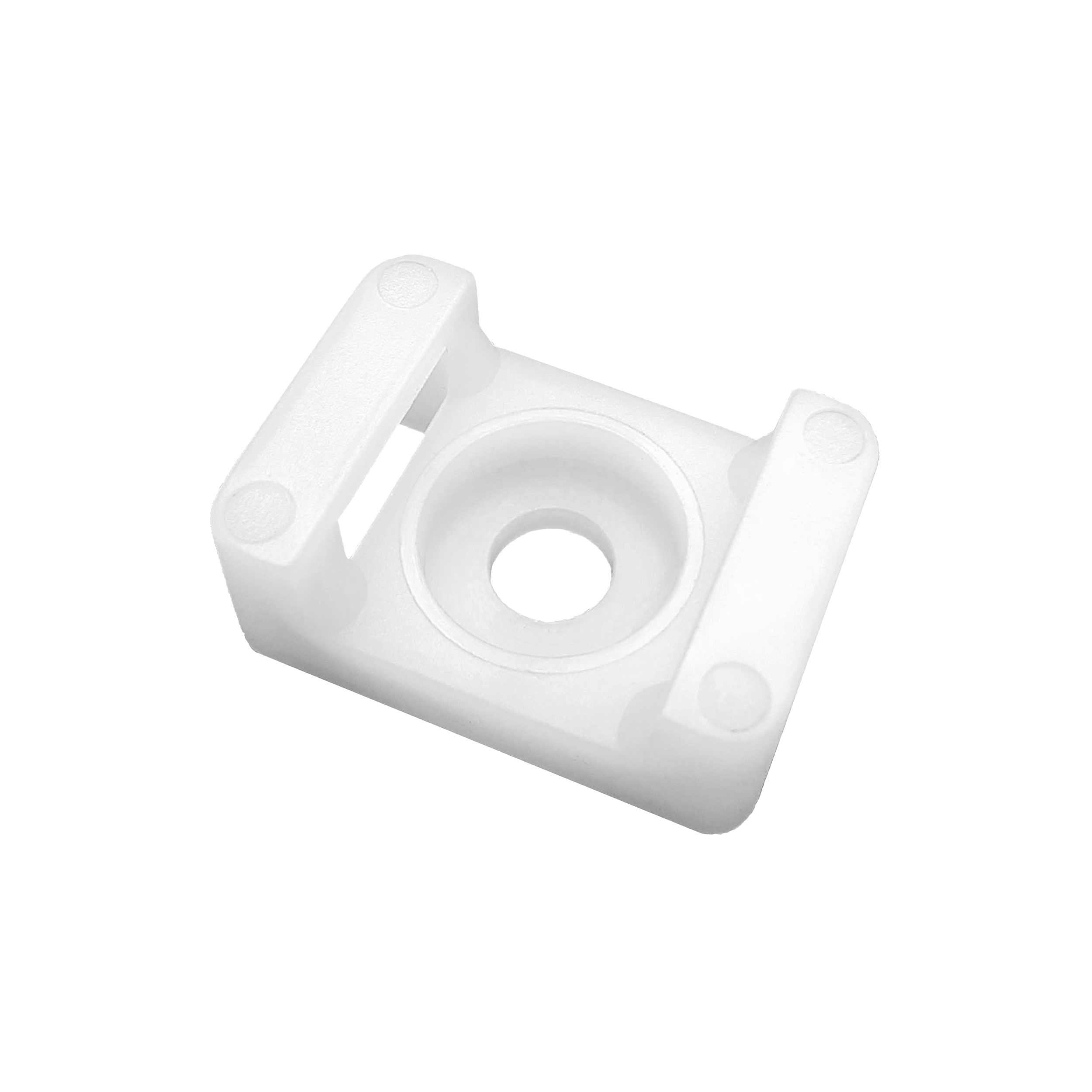 OR-AE-13204/20--Siodełkowy uchwyt ułatwiający mocowanie opasek kablowych. Zapewnia pewne i stabilne mocowanie grubszych przewodów, rur i tras kablowych. Kolor biały.