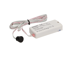 OR-CR-244--Czujnik załącza obwód elektryczny w momencie oddalenia np. drzwi lub frontu meblowego na odległość około 5 cm. Wyłączenie następuje przy ponownym pojawieniu się przeszkody w polu działania czujnika. Urządzenie do zastosowania w szafkach meblowych, ga