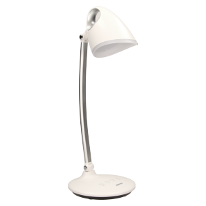 OR-LB-1527--Lampka biurkowa LED z ruchomym ramieniem, umożliwiająca ustawienie światła w dogodnej pozycji. Płynna regulacja jasności pozwala na dostosowanie mocy świecenia do potrzeb, a dodatkowy wyłącznik czasowy zmniejsza poziom świecenia na 30 sekund do 0,3W.