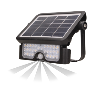 OR-SL-6108BLR4--Naświetlacz LED wyposażony w polikrystaliczny panel fotowoltaiczny, który służy do ładowania wbudowanego akumulatora litowo-jonowego 3000mAh, przeznaczony jest do oświetlenia pomieszczeń takich jak: oświetlenie parkingowe, ogrodowe, posesji, fasad, r