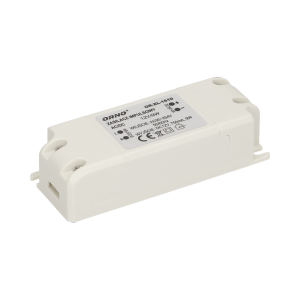 OR-ZL-1610--Małogabarytowy zasilacz przeznaczony do systemów oświetleniowych LED, m.in. pojedynczych diod, listew, taśm LED, żarówek, modułów lub węży, wyposażony w uchwyty pozwalające na przymocowanie do ściany lub sufitu. Stałe napięcie wyjściowe niezależnie o