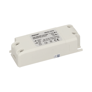 OR-ZL-1612--Małogabarytowy zasilacz przeznaczony do systemów oświetleniowych LED, m.in. pojedynczych diod, listew, taśm LED, żarówek, modułów lub węży, wyposażony w uchwyty pozwalające na przymocowanie do ściany lub sufitu. Stałe napięcie wyjściowe niezależnie o
