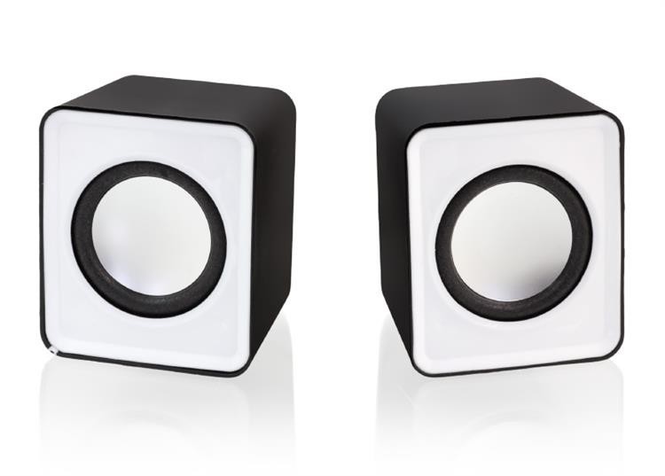 ZS35--ZS35 Mini głośniki komputerowe 2x3W USBGłośniki stereo aktywne USB 3W - idealna do komputera, tabletu i nie tylko.Cechy produktu:Produkt fabrycznie nowy, wysokiej jakości.Głośniki podłączane do komputera lub laptopa za pomocą wtyczki 3.5 mm audio min